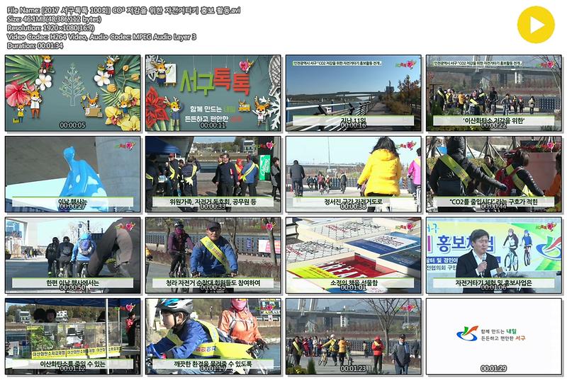 [2017 서구톡톡 100회] CO2 저감을 위한 자전거타키 홍보 활동 사진